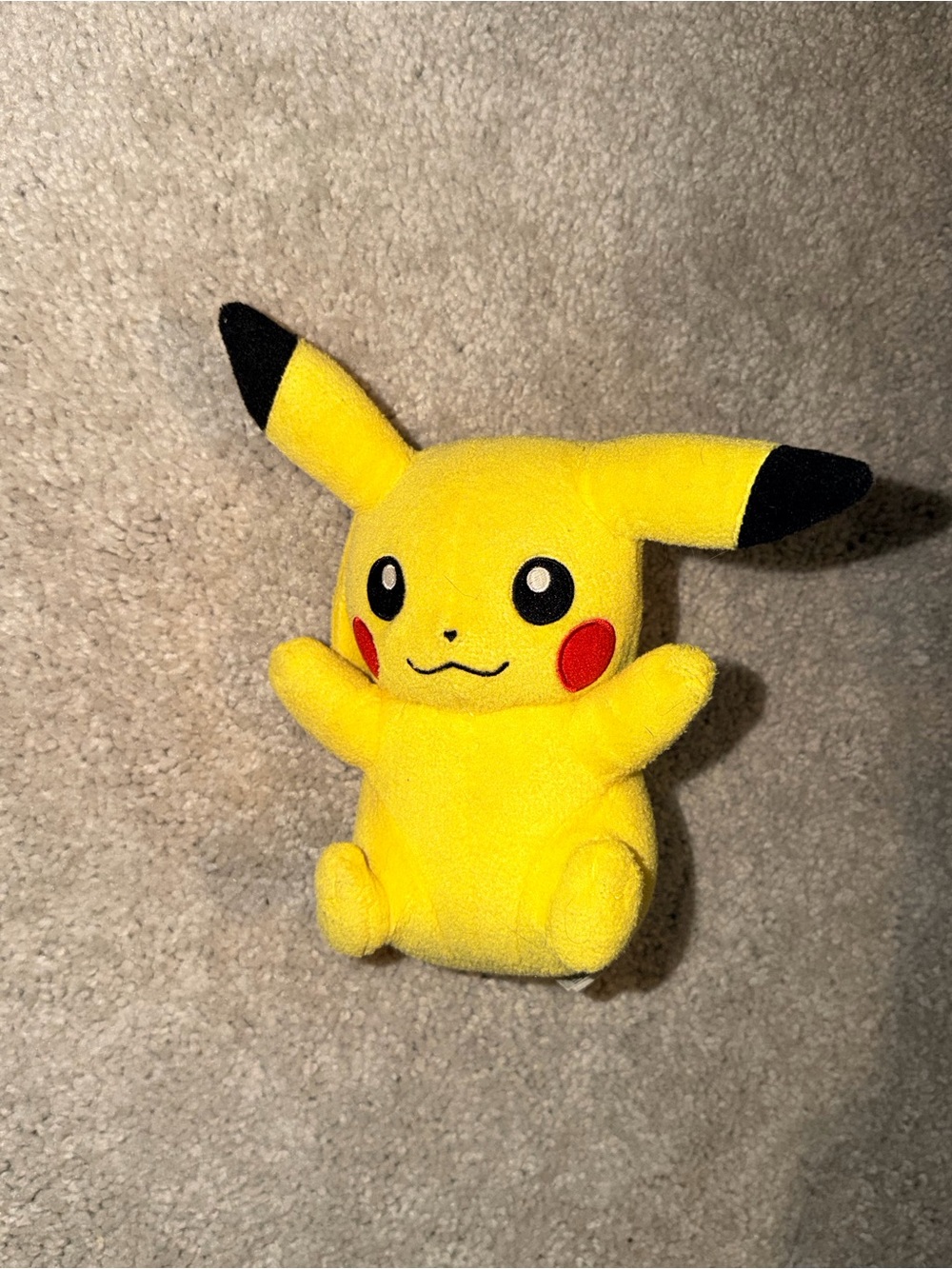 Yellow Pikachu-Style Plush Toy - Soft Kids Stuffed Animal